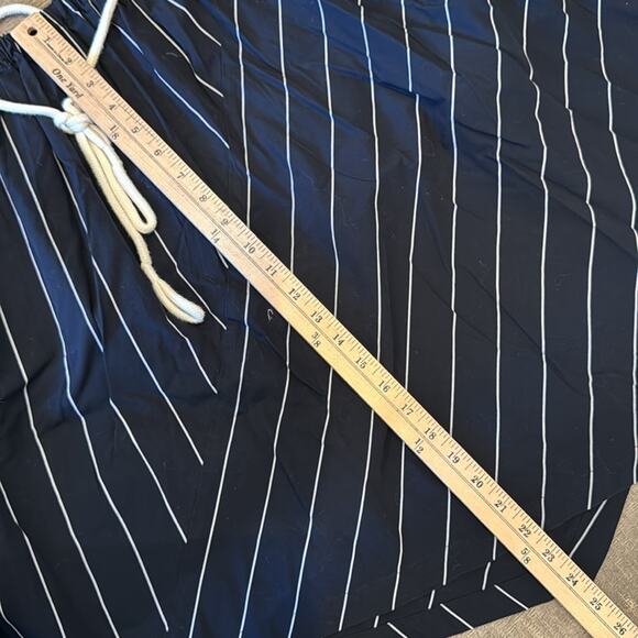 Vince Striped Asymmetrical Rope Tie Skirt Black White Pinstripes Size Large - Picture 5 of 8